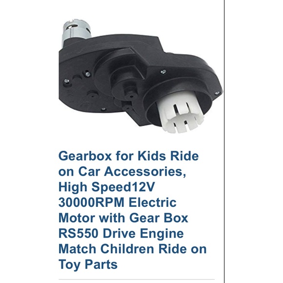Gearbox for Kids Ride on Car Accessories, High Speed 12V 30000RPM Electric Motor - Picture 8 of 8